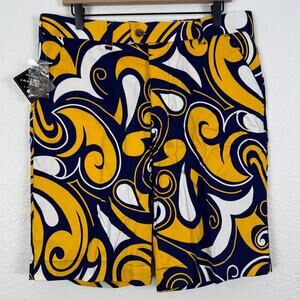 LoudMouth Men's Golf Shorts Blue Gold Splash NWT Size 34